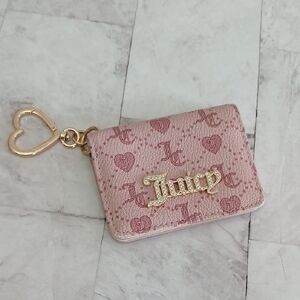 Juicy Couture Pink and Gold Key And Card Holder